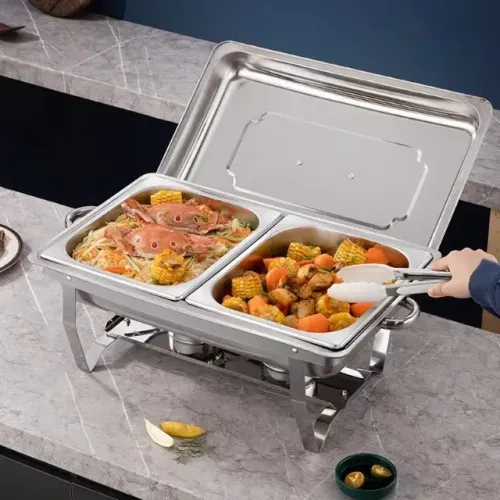 2 Cubas Gastronômicas Profissional Buffet 56x37cm, Aço Inox 201