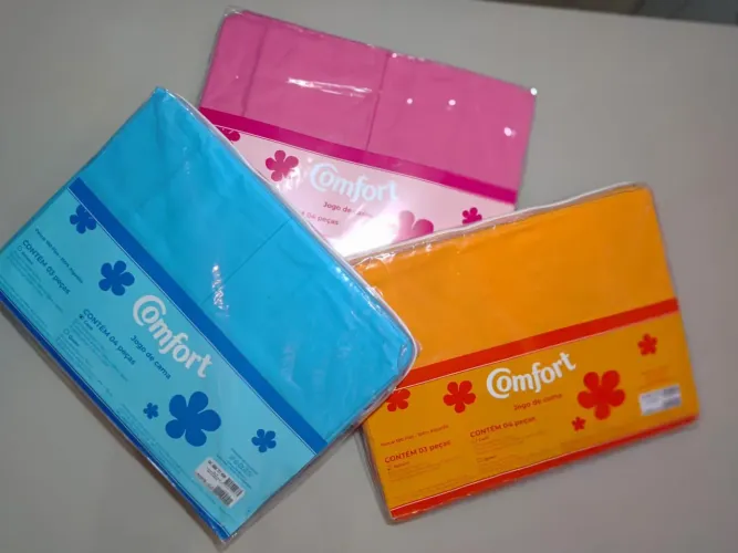Lençol solteiro 100% algodão 3 peças 