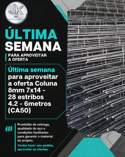 Coluna 5/16 8mm - 7x14 - 6 METROS (CA50 28 Estribos)