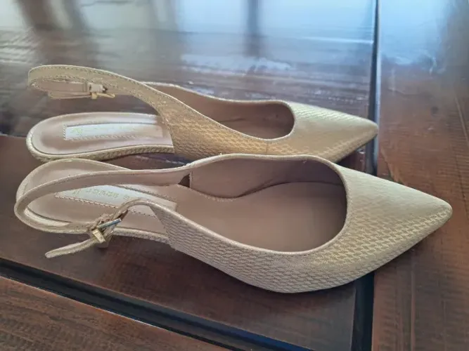 Sapato Slingback Jorge Bischoff Dourado/Nude - Tam 36 (Novo)
