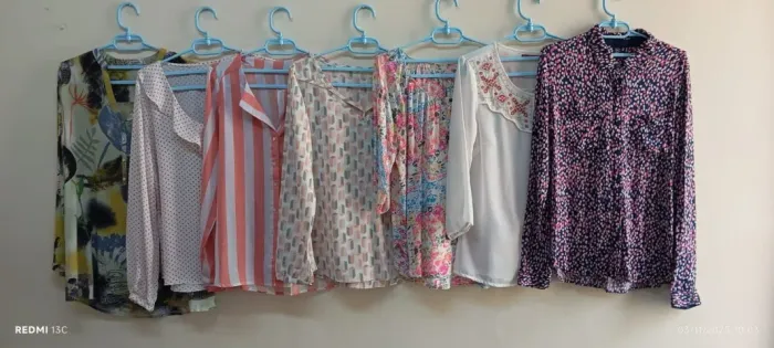 LOTE C/7 BLUSAS/CAMISAS FEMININAS