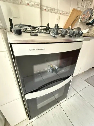 Fogão 4 bocas, 2 fornos - 220V Brastemp B07CJWDF4M