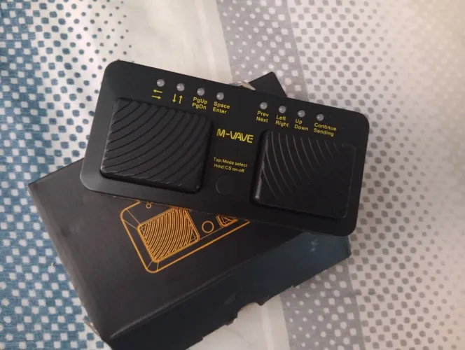 Pedal M Vave,Sem Fio Bluetooth Passador De Páginas, Partituras Cifras. E PDF novo buscar 