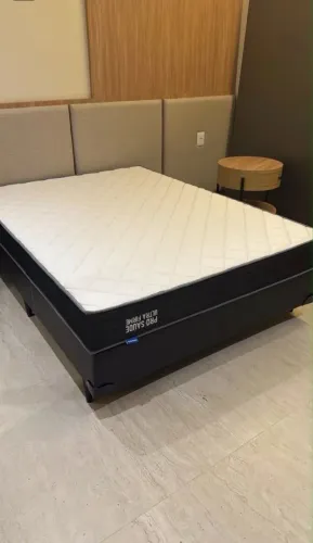 Vendo Cama Box Casal + Colchão Ortobom Pró-Saúde Ultra Firmeza