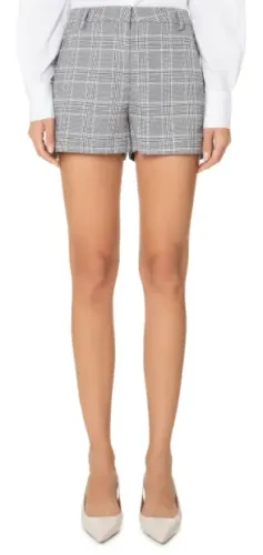 Short Feminino Animale Xadrez Cinza Tam 36