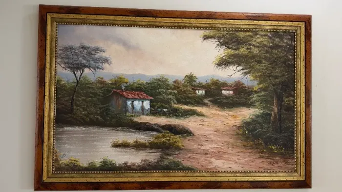 Tela de arte brasileira pintura a óleo moldura de alta qualidade