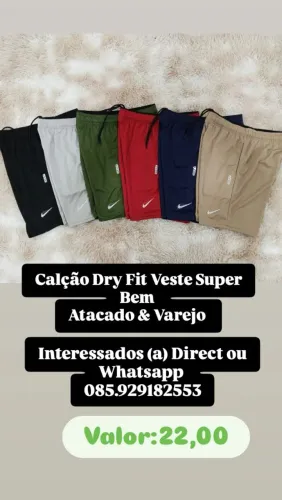 Calção Dry Fit Veste Super bem