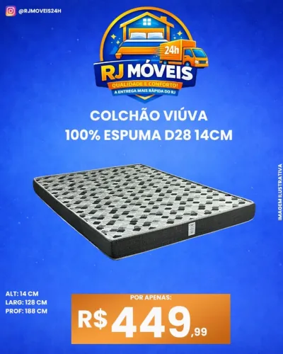 Colchão viúva 100% espuma D28(Pague na entrega)