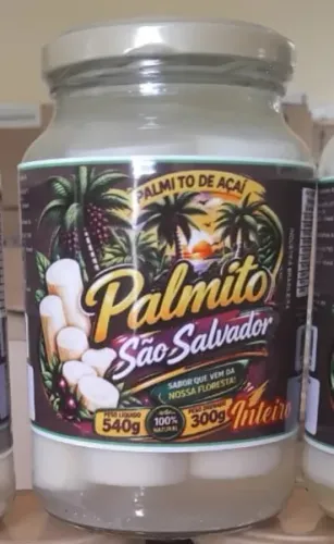 Palmito de Açaí em conserva, vidro com300g