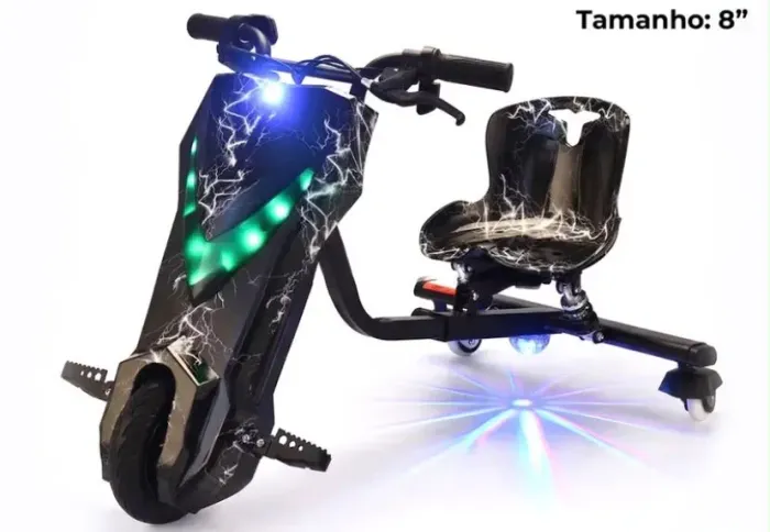 Triciclo de drift 8,5 polegadas para adultos e crianças