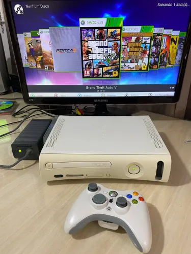 X Box 360 Fat 1 Controle + Hd 500 Gigas
