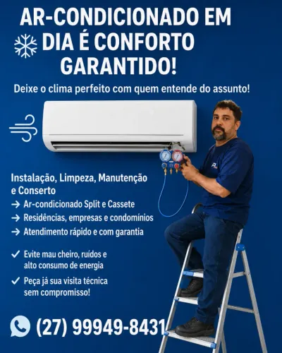 Instalação e limpeza de ar condicionado