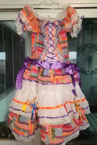 Vestido lindo para o são João . 8 anos / vestido junino / vestido matuta / *