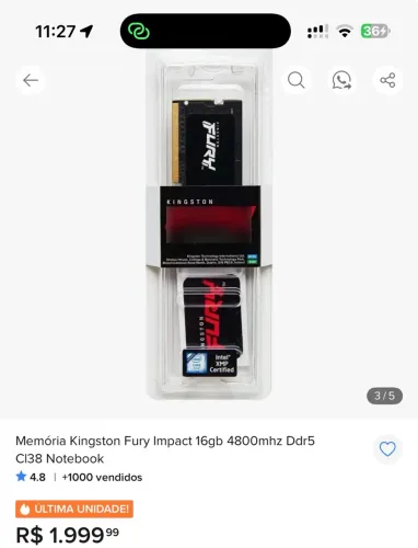 Memoria Ram DDR5 Notebook