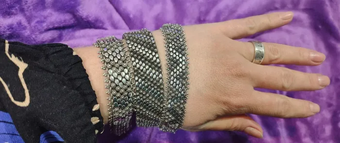 Pulseiras prata de bali largas e grossas