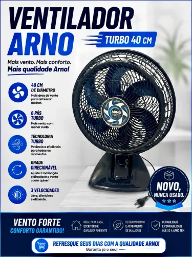 Ventilador de Mesa Arno Xtreme Force Breeze 40cm com 3 Velocidades - , NUNCA USADO !!!