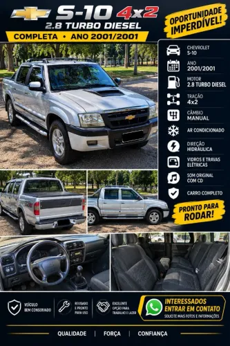 Chevrolet S10 Pick-up 2.8 4X2 Turbo Interc. Dies. 2001