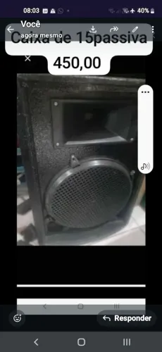 Caixa passiva de 15polegadas 400w