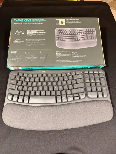 Teclado Logitech Wave Keys - Grafite - Usado
