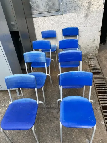 Cadeira fixa azul