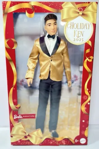 BONECO KEN ASIÁTICO HOLIDAY 2025 NOVO LACRADO