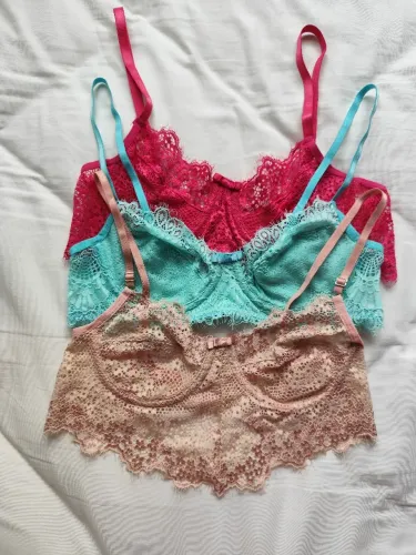 Kit com 3 conjuntos lingerie tamanho P