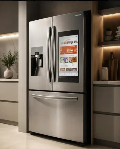 Geladeira Samsung Family Hub French Door 707L Inox 220V com Tela Touch, Água e Gelo