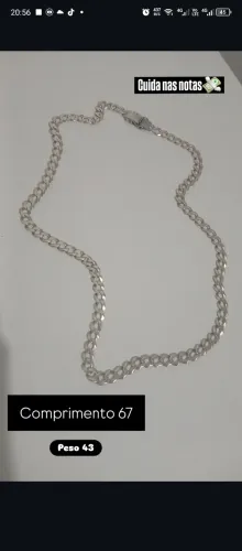 Corrente escama prata 950