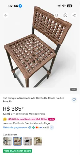 BANQUETAS CORDA NÁUTICA NOVAS