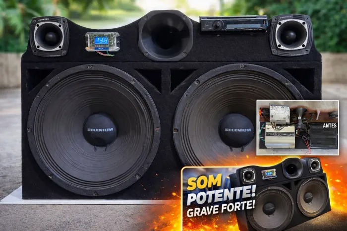 SOM AUTOMOTIVO COMPLETO PARA COLOCAR NO SEU CARRO.