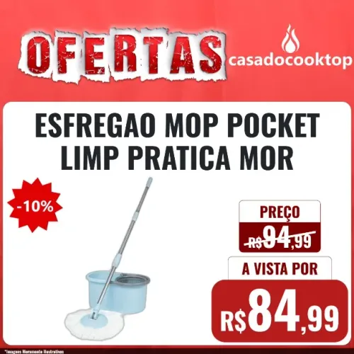ESFREGAO MOP POCKET LIMP PRATICA MOR 008294