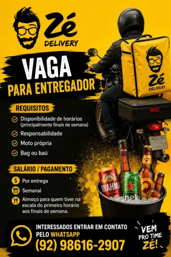 Vaga de entregdor/motoboy