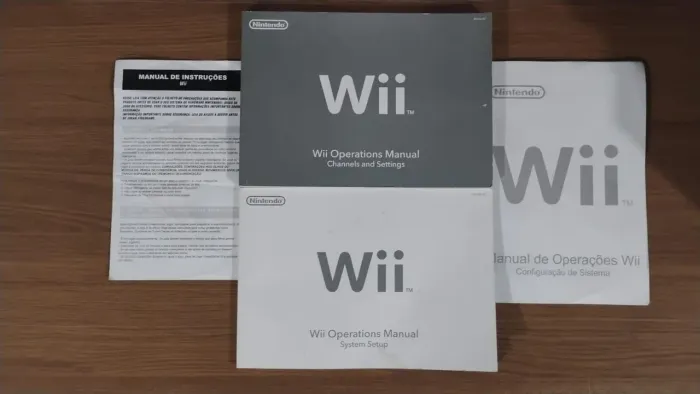 Manual original do console Nintendo Wii