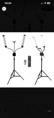? Luminária LED de Estúdio com Tripé - Pouquíssimo Uso