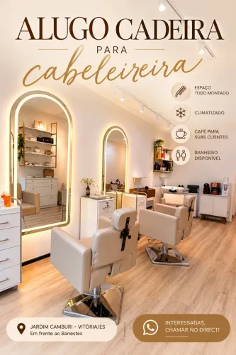 Alugo cadeira para cabeleireira