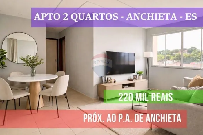 Apartamento 2 Quartos com Vaga no Residencial Jerusalem  Anchieta/ES