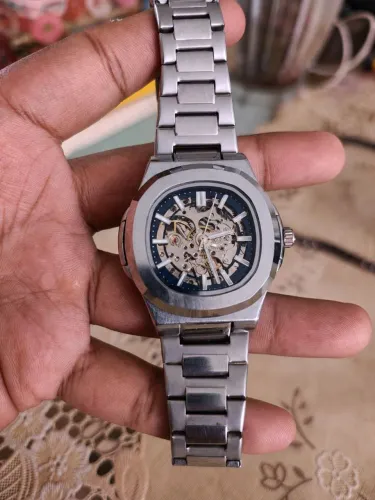 Relógio Automático Esqueleto (Inspiração Patek Philippe)