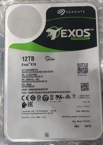 HD Seagate Exos X16 12TB Usado - Enterprise<br>