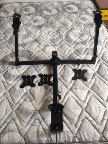 Suporte Para 3 Monitores De 10 Até 27 Triarticulado Morsa Preto