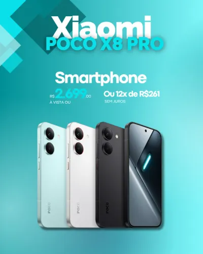 Celular Xiaomi Poco X8 Pro 5G 512GB/8GB Imperdível! Versão Global + (Ac.Cartão)