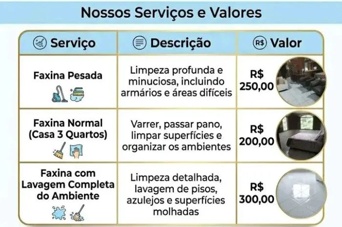 Faxineira e diarista em limpeza 
