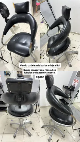 Vendo cadeira de barbearia/salão.