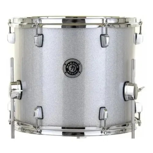 Surdo Avulso 14" Nagano Garage Silver Sparkle 14x14" com 3 Pés