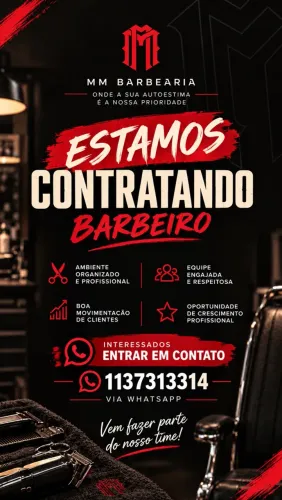 Temos vaga para BARBEIRO (a)