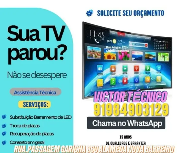 Trabalhamos Com Manutenção Em TVs 