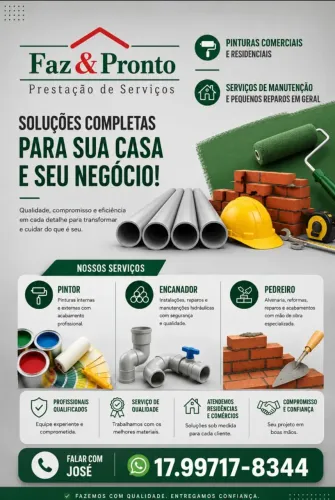 Serviços e manutenção em geral .