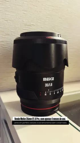 Vendo Meike 35mm f/1.8 Pro, com apenas 4 meses de uso.