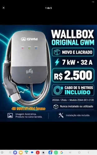 CARREGADOR PARA CARRO ELÉTRICO  WALBOX