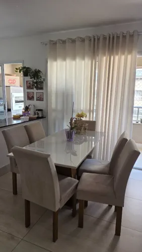 Conjunto Sala de Jantar Mesa Tampo de Vidro 6 Cadeiras Espanha Yescasa