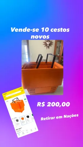 Cesta para mercadinho